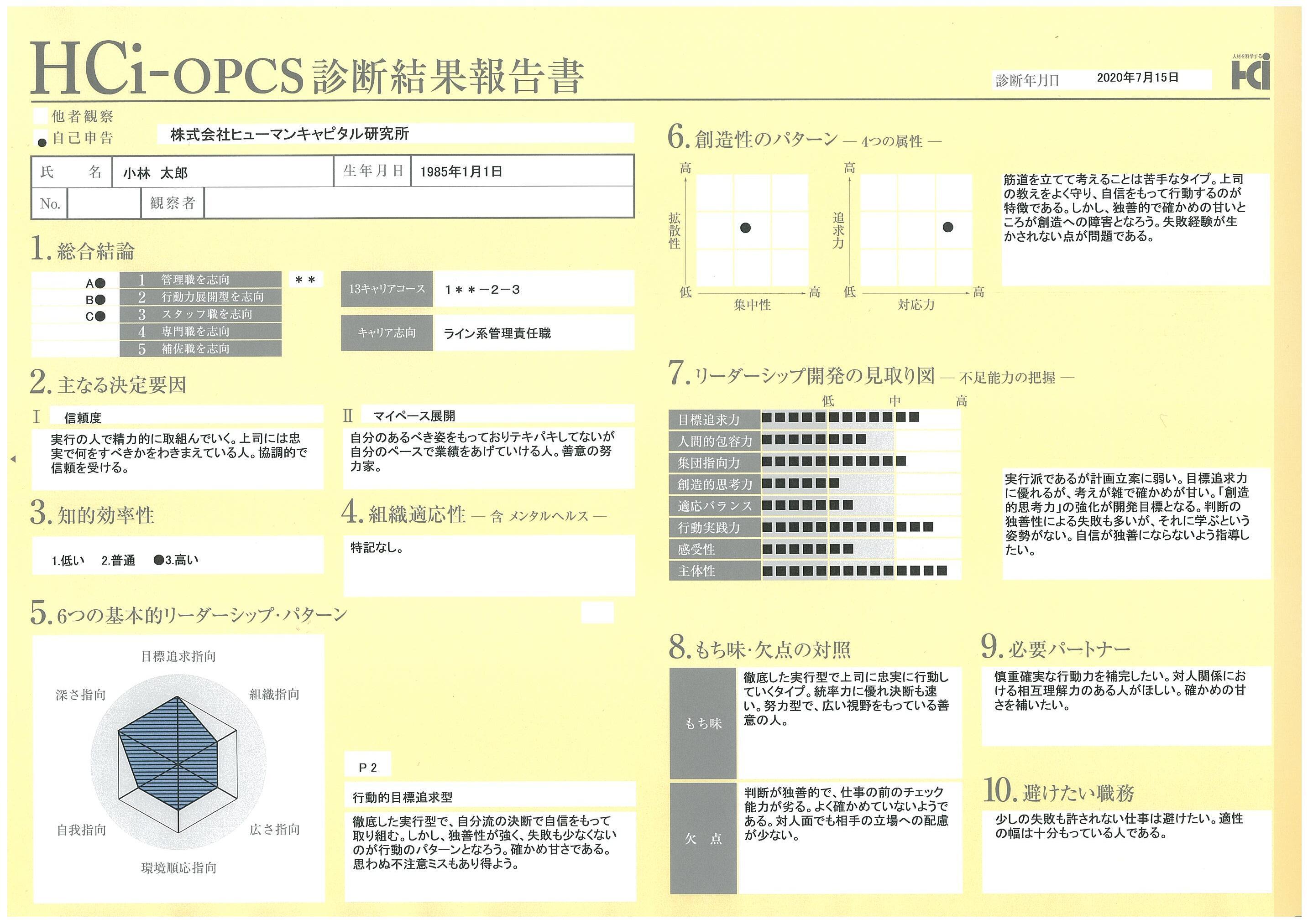 管理職適性検査 HCi-OPCS｜HCi適性検査｜株式会社ジィ・ディー・エル（GDL）